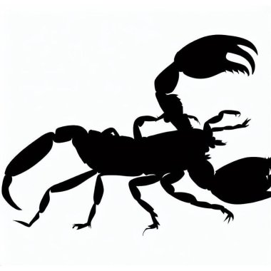 Vector Silhouette of Scorpion, Stingy Scorpion Graphic for Arachnid and Wildlife Themes clipart