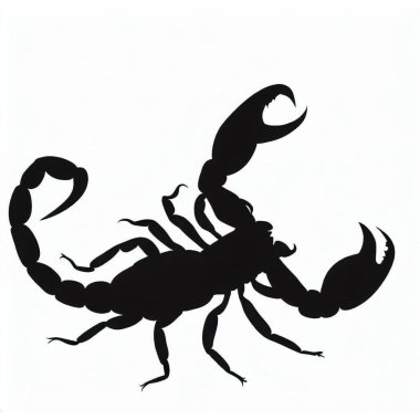 Vector Silhouette of Scorpion, Stingy Scorpion Graphic for Arachnid and Wildlife Themes clipart