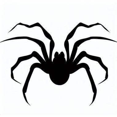 Vector Silhouette of Spider, Creepy Spider Illustration for Arachnid and Halloween Concepts clipart