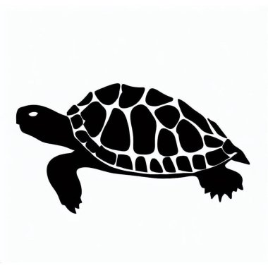 Vector Silhouette of Turtle, Wise Turtle Illustration for Animal and Ocean Themes clipart