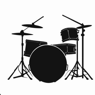 Davulcu Vektör Silueti Çalıyor, MÜZİK INSTRUMENTS