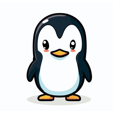 Cute Penguin Vector Illustration, Charming Penguin Character Design for Arctic and Wildlife Concepts clipart