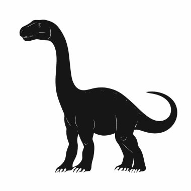 Anteosaurus silueti, Grafikler için Tek Renkli Vektör Silueti.