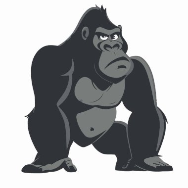 Gorilla Vector Art Wildlife, Animal, Ape, Primate, Icon. clipart