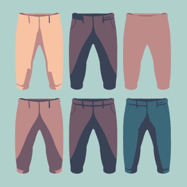 Pantolon Vektörü İllüstrasyon Pantolonu, Giysi, Moda, Giysi, Simge.