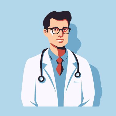 Doktor Vektör Sanatı Sade Arkaplan Hekimi, Tıp Profesyoneli, Sağlık Hizmetleri, Simge.