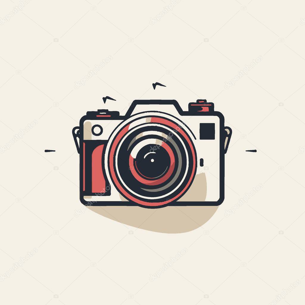 Camera Logo Vector Illustration Photography, Lens, Capture, Technology, Icon.
