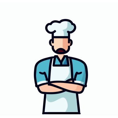 Vector of a Chef, Talented Chef Illustration for Culinary and Cooking Projects clipart