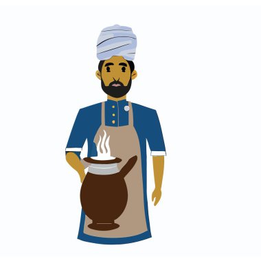 Vector of a Male Chef, Talented Chef Graphic for Culinary Themes clipart