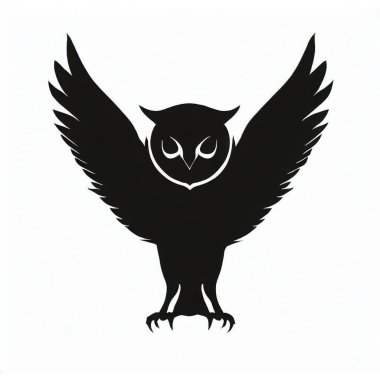 Vector Silhouette of Owl, Wise Owl Graphic for Nocturnal and Bird Concepts clipart