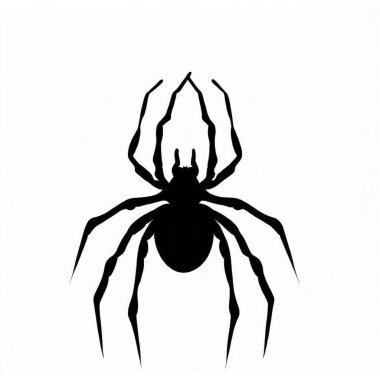 Vector Silhouette of Spider, Creepy Spider Illustration for Arachnid and Halloween Concepts clipart