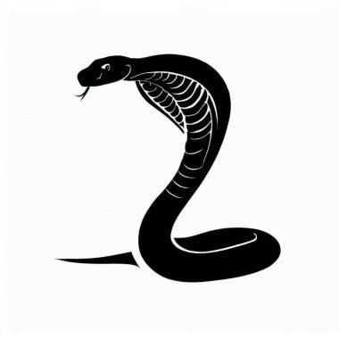 Vector Silhouette of Snake, Slithering Snake Illustration for Reptile and Wildlife Concepts clipart