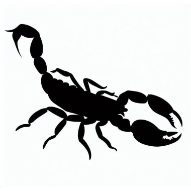 Vector Silhouette of Scorpion, Stingy Scorpion Graphic for Arachnid and Wildlife Themes clipart