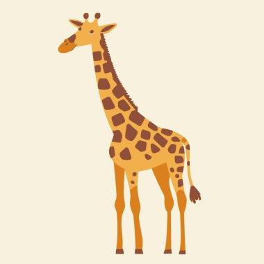 Zürafa Vektör Sanat Vahşi Yaşam, Hayvan, Uzun, Safari, Simge.