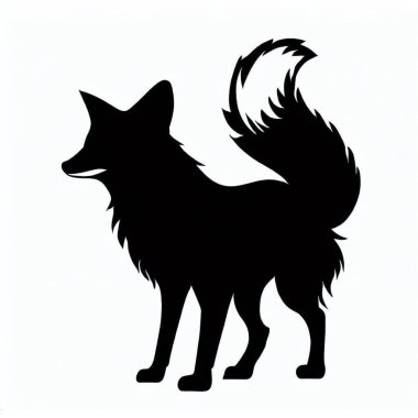 Vector Silhouette of Fox, Cunning Fox Illustration for Forest and Animal Designs clipart