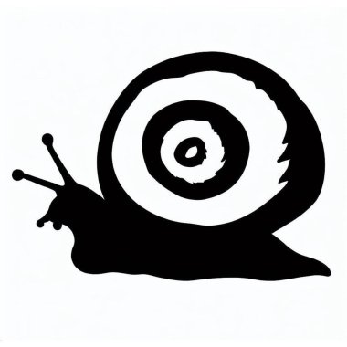 Vector Silhouette of Snail, Slow Snail Graphic for Nature and Wildlife Concepts clipart