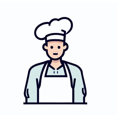 Vector of a Male Chef, Talented Chef Graphic for Culinary Themes clipart