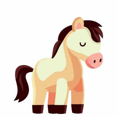Unicorn Vector, Sihirli ve Büyüleyici Tek Boynuzlu At Fantezi ve Peri Masalı Teması