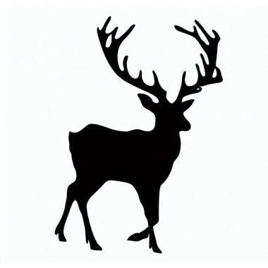 Vector Silhouette of Deer, Elegant Deer Graphic for Nature and Outdoor Concepts clipart