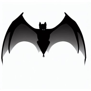 Vector Silhouette of Bat, Nocturnal Bat Graphic for Halloween and Wildlife Designs clipart