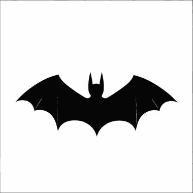 Bat silhouette,Timeless Black and White Vector Silhouette Design. clipart