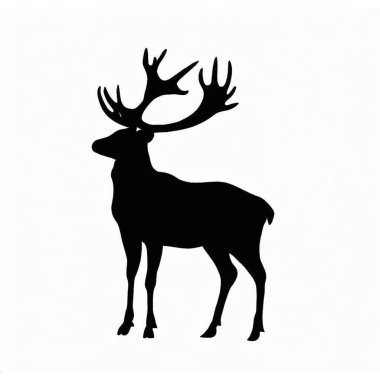 Vector Silhouette of Deer, Elegant Deer Graphic for Nature and Outdoor Concepts clipart