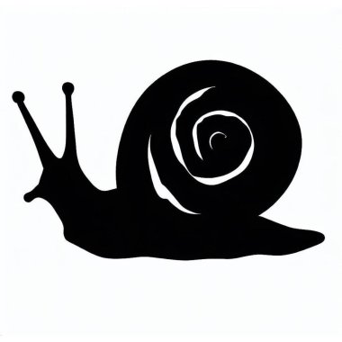 Vector Silhouette of Snail, Slow Snail Graphic for Nature and Wildlife Concepts clipart