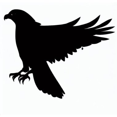 Vector Silhouette of Eagle, Regal Eagle Illustration for Birds of Prey and Wildlife Designs clipart