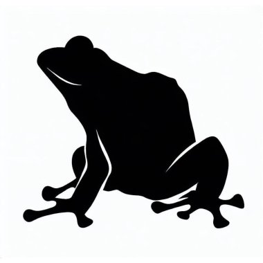 Vector Silhouette of Frog, Cute Frog Graphic for Amphibian and Nature Themes clipart