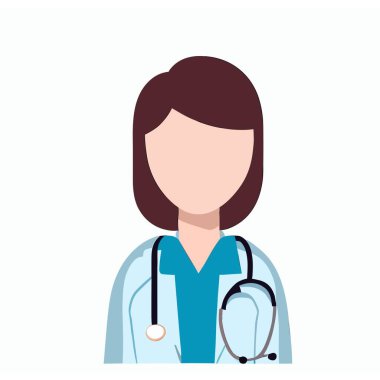 Vector of a Female Veterinarian, Caring Female Veterinarian Graphic clipart