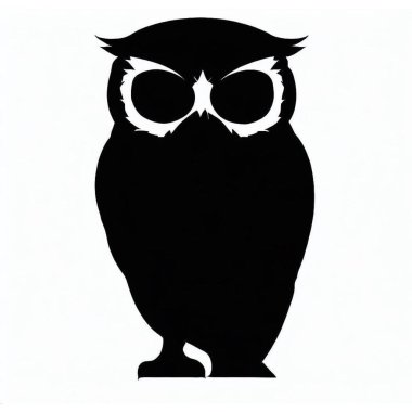 Vector Silhouette of Owl, Wise Owl Graphic for Nocturnal and Bird Concepts clipart