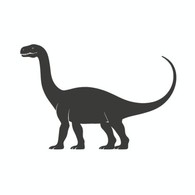 Iguanodon silueti, Markalaşma için Basit Siyah ve Beyaz Siluet.