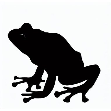 Vector Silhouette of Frog, Cute Frog Graphic for Amphibian and Nature Themes clipart