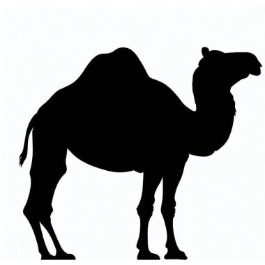 Vector Silhouette of Camel, Resilient Camel Graphic for Desert and Wildlife Designs clipart