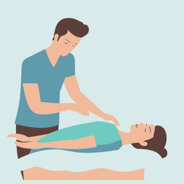 Sade Arkaplan Sağlığında Masaj Terapisti Vektör Sanatı, Terapi, Spa, İkon, Sağlık.