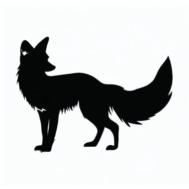 Vector Silhouette of Fox, Cunning Fox Illustration for Forest and Animal Designs clipart