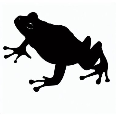 Vector Silhouette of Frog, Cute Frog Graphic for Amphibian and Nature Themes clipart