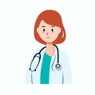 Doktor Kadın, Vektör Sanatı Kadın Hekimi, Tıbbi Profesyonel İllüstrasyon