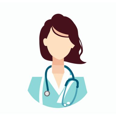 Doktor Kadın, Vektör Sanatı Kadın Hekimi, Tıbbi Profesyonel İllüstrasyon