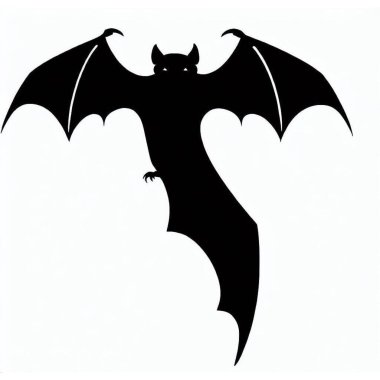 Vector Silhouette of Bat, Nocturnal Bat Graphic for Halloween and Wildlife Designs clipart