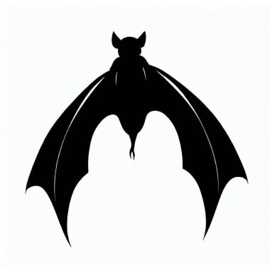 Vector Silhouette of Bat, Nocturnal Bat Graphic for Halloween and Wildlife Designs clipart