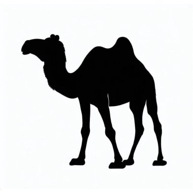 Vector Silhouette of Camel, Resilient Camel Graphic for Desert and Wildlife Designs clipart