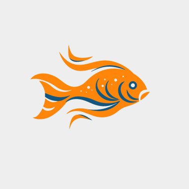 Balık Logosu Stili Vektör Sanat Denizcisi, Sucul, Vahşi Yaşam, Hayvan, Simge.