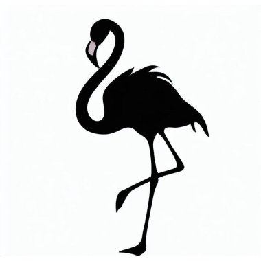 Vector Silhouette of Flamingo, Pink Flamingo Graphic for Bird and Tropical Concepts clipart