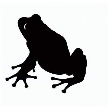 Vector Silhouette of Frog, Cute Frog Graphic for Amphibian and Nature Themes clipart