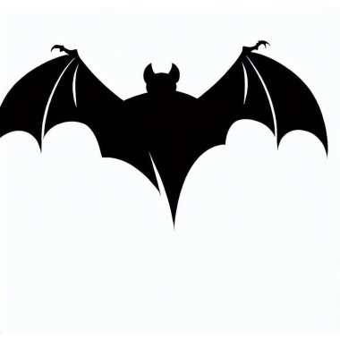 Vector Silhouette of Bat, Nocturnal Bat Graphic for Halloween and Wildlife Designs clipart