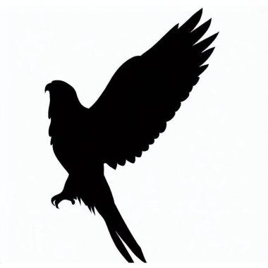 Vector Silhouette of Falcon, Swift Falcon Illustration for Bird of Prey and Wildlife Themes clipart