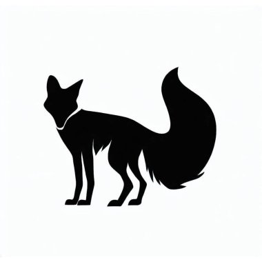 Vector Silhouette of Fox, Cunning Fox Illustration for Forest and Animal Designs clipart