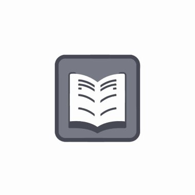 E Kitap Okuyucu Düz Vektör Sanat Aygıtı, Teknoloji, Okuma, Elektronik, Simge.