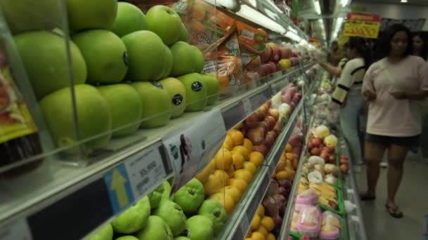 Indonezja Bali Mal Bali Galeria Hypermart Wrzesień 2023 Kupujący Supermarkecie — Wideo stockowe